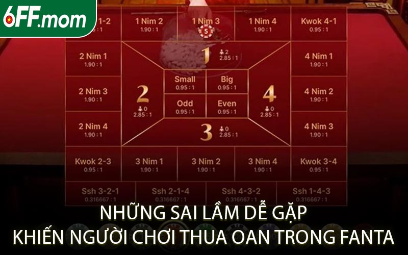 Những Sai Lầm Dễ Gặp Khiến Người Chơi Thua Oan Trong Fanta